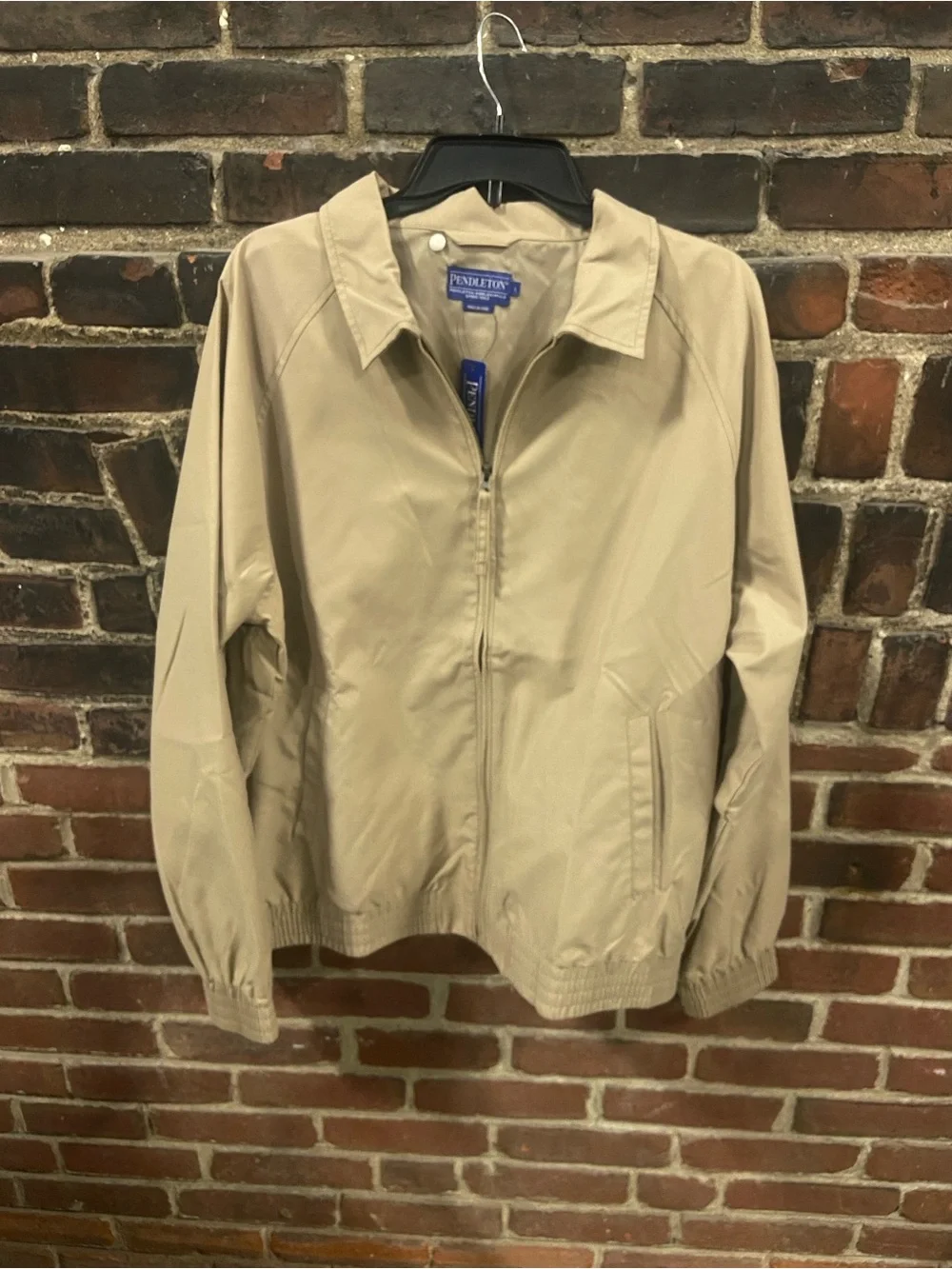Pendleton Beige Zip Front Windbreaker Jacket size L